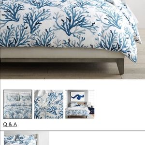 Williams Sonoma Queen 3 pc Duvet set